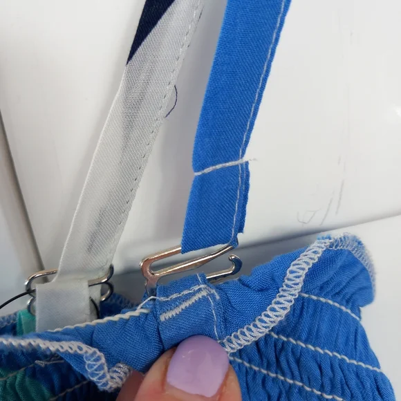 M&S Collection Beach Dress Turquoise Size 8 Removable Straps Holiday Cruise BNWT - Picture 8 of 13